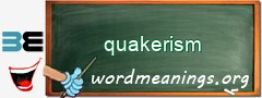 WordMeaning blackboard for quakerism